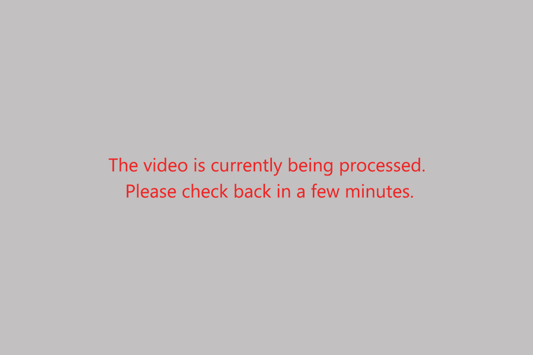 Video is being Processed